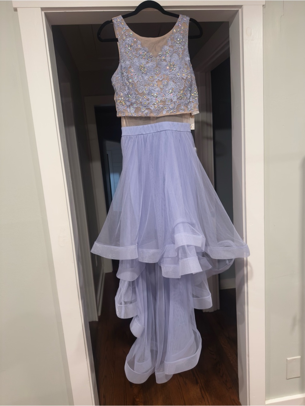 TLC Lavender High-lo Embellished Prom Dress